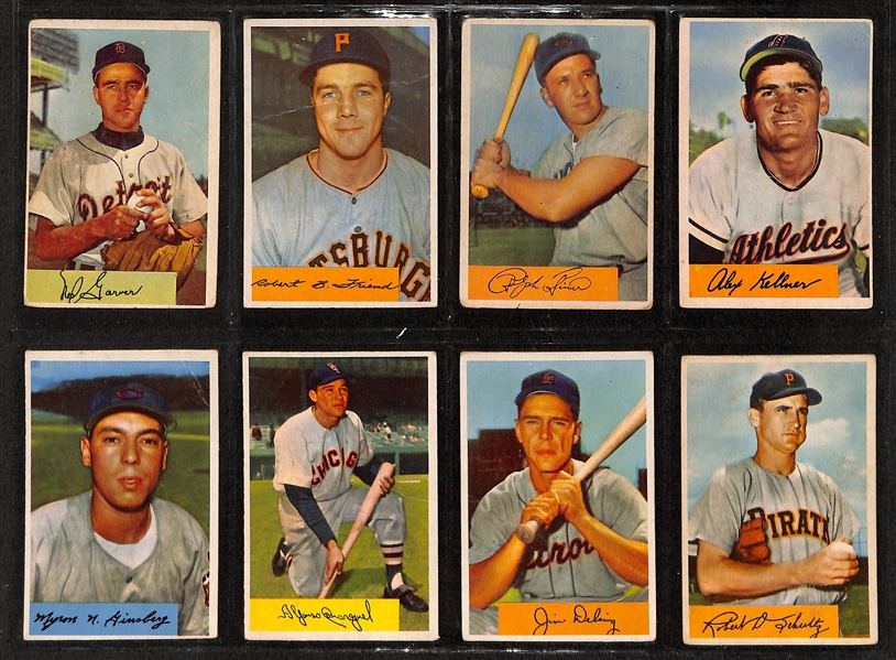 Lot Of 74 1954 Bowman Baseball Cards w. Ralph Kiner
